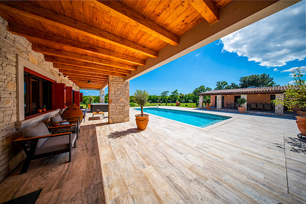 Outdoor lounge area